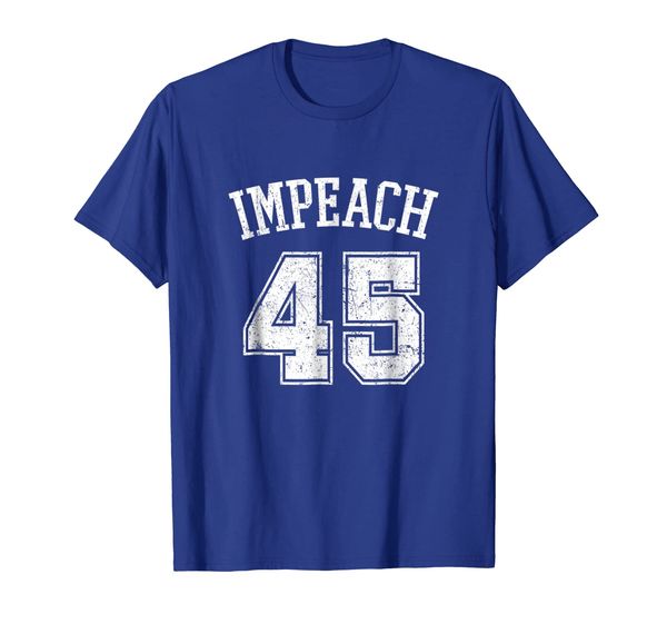 

impeach 45 t-shirt anti-trump distressed design, White;black