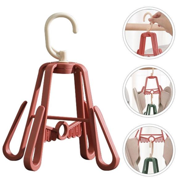 

hangers & racks 2pcs rotatable shoes hanger anti-wind home drying rack red