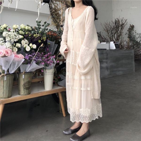 

women's sweaters summer woman clothes casual loose sweater knitted cardigan solid female sunscreen outerwear soft mohair material, White;black