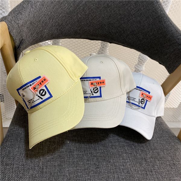 

candy color baseball cap for women spring and summer, Yellow