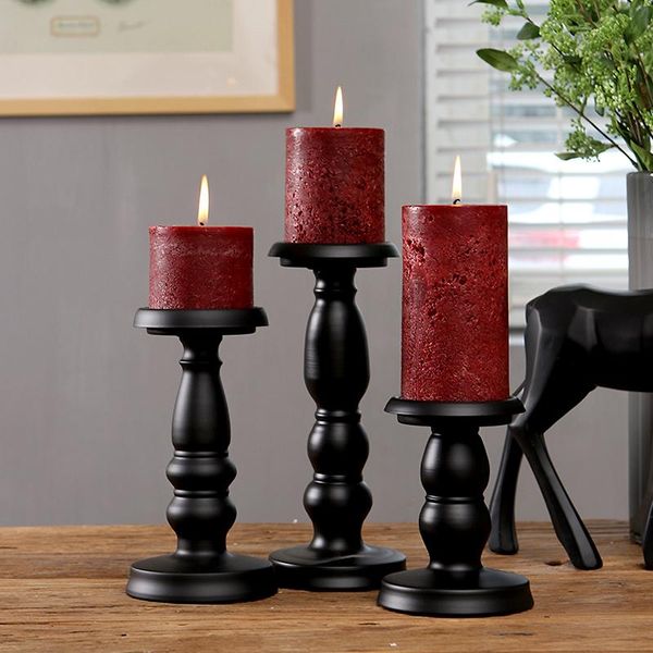 

candle holders iron vintage candlestick holder mould european christmas black dekoracje slubne house decoration yd50zt