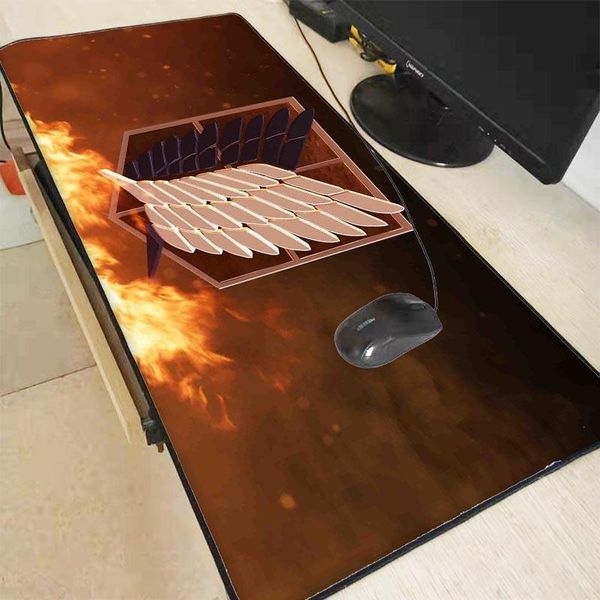 

mouse pads & wrist rests xgz anime attack on titan logo speed locking edge large natural rubber pad waterproof game desk mousepad mat for cs