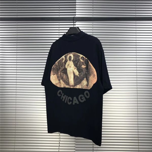 

2021 new impresso 3d west camiseta homem mulher rua wear kanye domingo servio superior camisa jesus rei t opmd, White