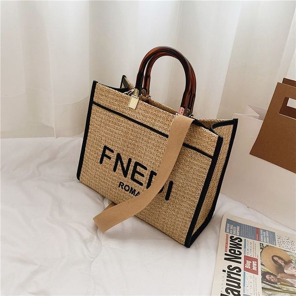 

wholesale red same hand straw net letter women's single shoulder messenger bag 2021 luxurys designers bag