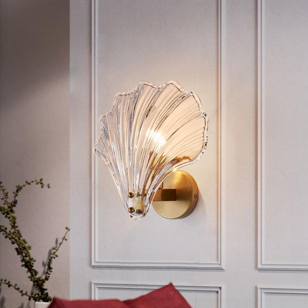 

wall lamp shell nordic post-modern simple light luxury bedroom room bedside creative personality fashion
