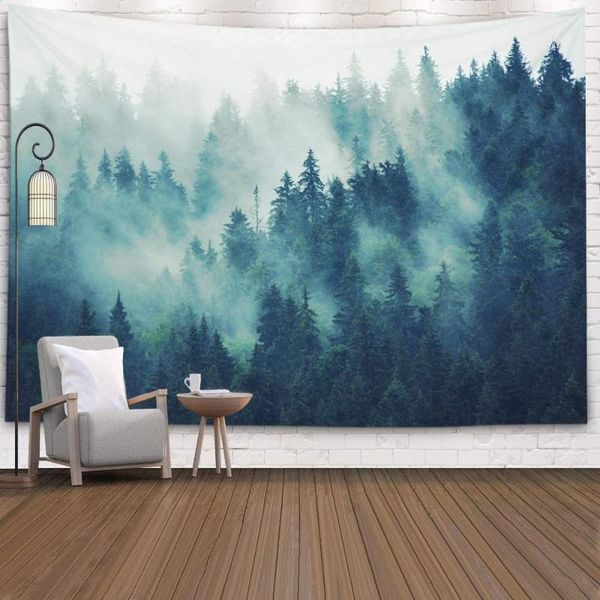 

tapestries grey wall hanging forest tree bohemian decoration home farmhouse art decor for living room bedroom