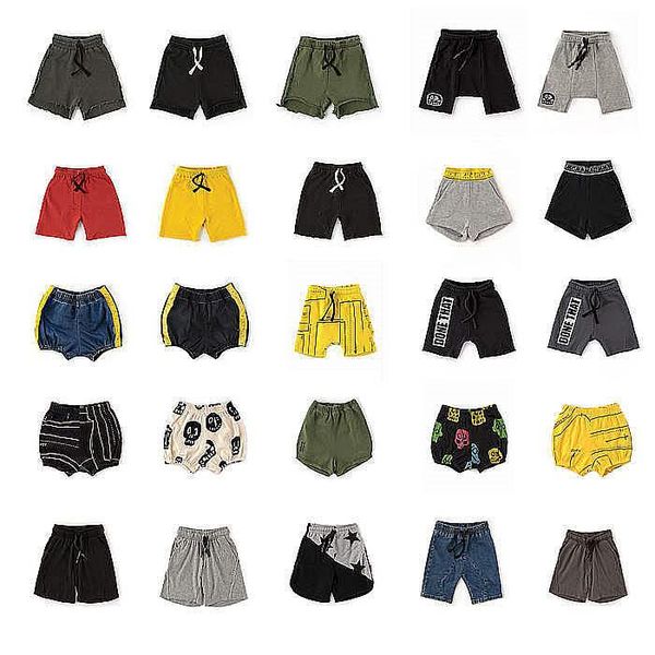 

shorts boys summer 2021 children's for kids beach pants trendy printed casual baby girl clothes, Black
