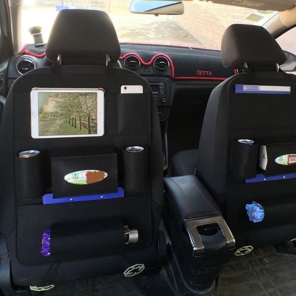 

car organizer multi-pocket seat back wool felt storage container hanging box multifunction vehicle bag accessories