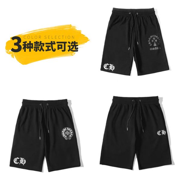 

fashion brand ch crosin new horseshoe cross sanskrit thin shorts men's and women's casual sports capris 5ruz, White;black