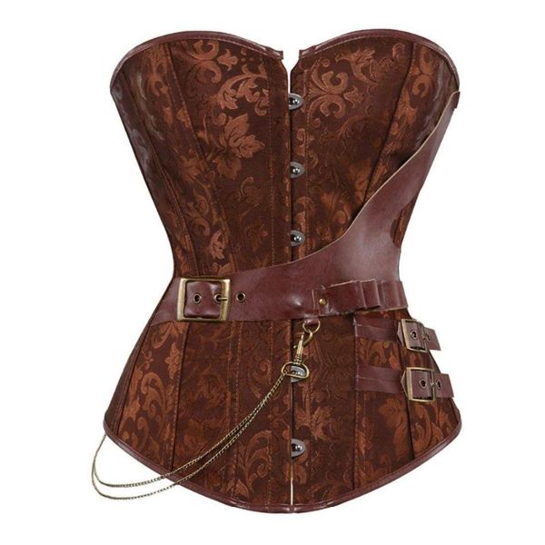 

bustiers & corsets vintage black brown plus size korsesteampunk corset leather pirate lingerie burlesque gothic overbust, Black;white