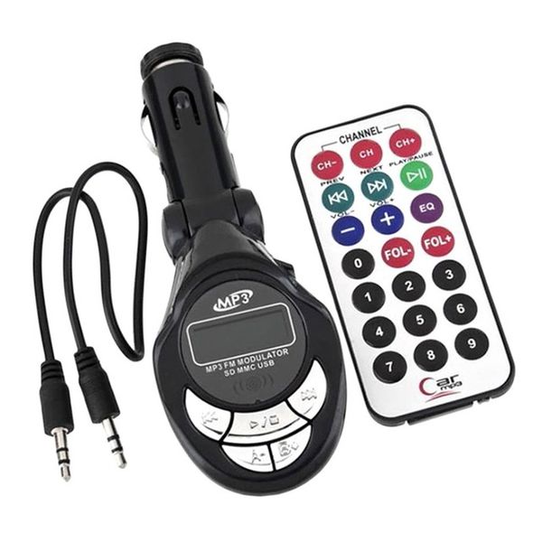 

4 in 1 car mp3 player wireless fm transmitter modulator usb cd mmc remote control