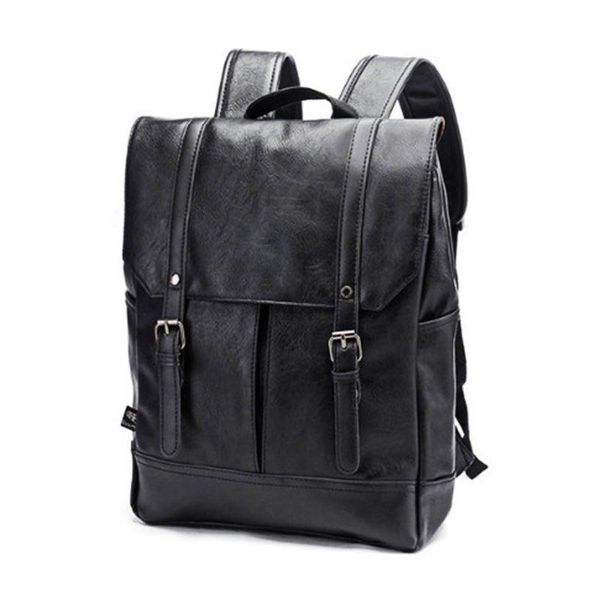 

backpack vintage pu leather school student lapcasual rucksack 14 inch for running camping hiking