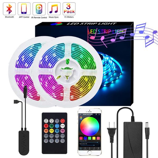 

strips 5m 10m led strip 12v rgb bluetooth music app controller outdoor lighting tv backlight luces para habitacion neon light