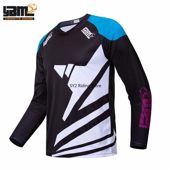 

racing jackets ybm moto motocross jersey hombre dh downhill off road mountain spexcec clycling long sleeve mtb, Black;red