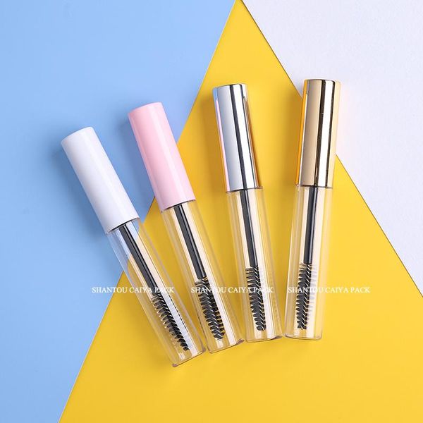 

storage bottles & jars refillable makeup bottle 10ml wholesale clear empty gold pink white purple lip gloss tubes packaging mascara containe