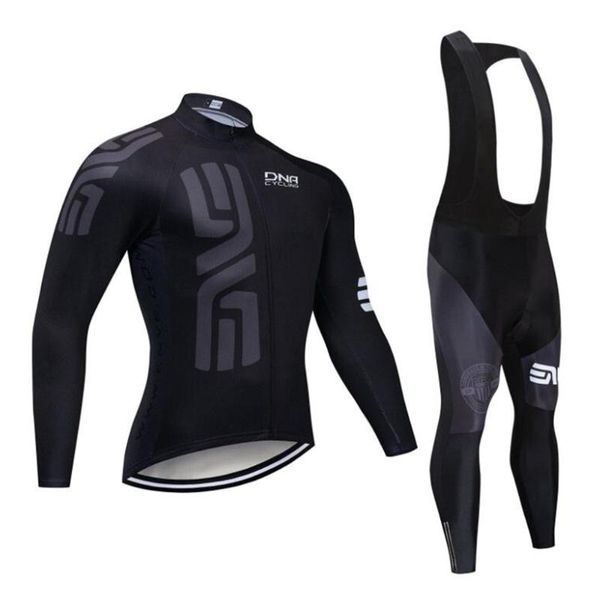 

racing sets autumn road race cycling jersey long sleeve jerseys breathable clothing man pro team bike bicycle suit, Black;blue