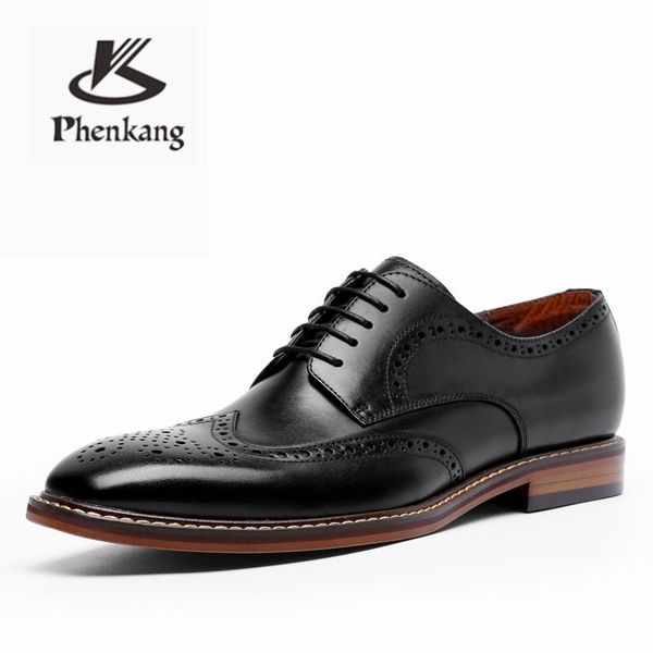 

dress shoes mens formal suede leather oxford for men dressing wedding men's brogues office lace up male zapatos de hombre, Black
