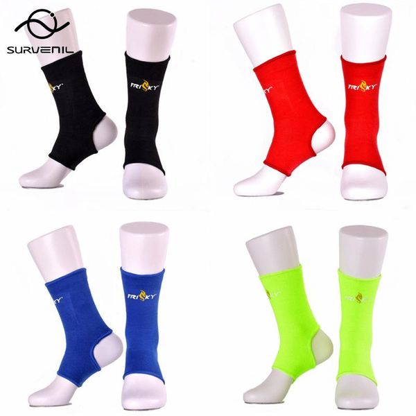 

ankle support 1 pair thai boxing sports brace compression socks foot protective gear gym fitness sanda muay equipment protector leg, Blue;black