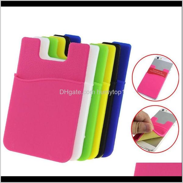 

silicone phone card holder adhesive business card holder stick on wallet phone card holder stick on 6 colors xg0ga xvkd7