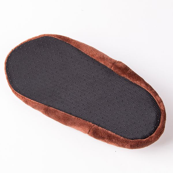 

online winter house slippers for men suede plush floor slippers lazy shoes home slippers big size 47 male, Black