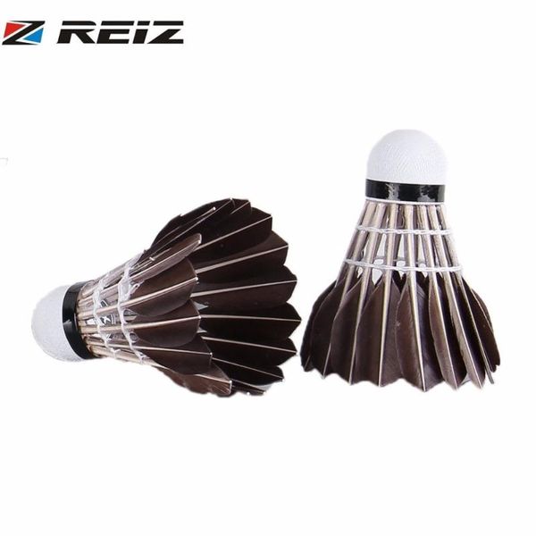 

reiz 12pcs/set professional competition level badminton shuttlecocks durable duck feather training badminton ball x1/x2/x3/x6