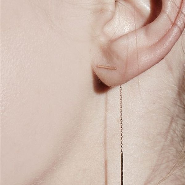 

jewelry minimalist fashion korean copper tassel earrings b1080, Silver