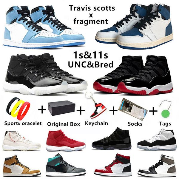 

jumpman 1s mens basketball shoes travis scotts sliver dark mocha 1 fearless university toe bbanned 11 concord 11s men women