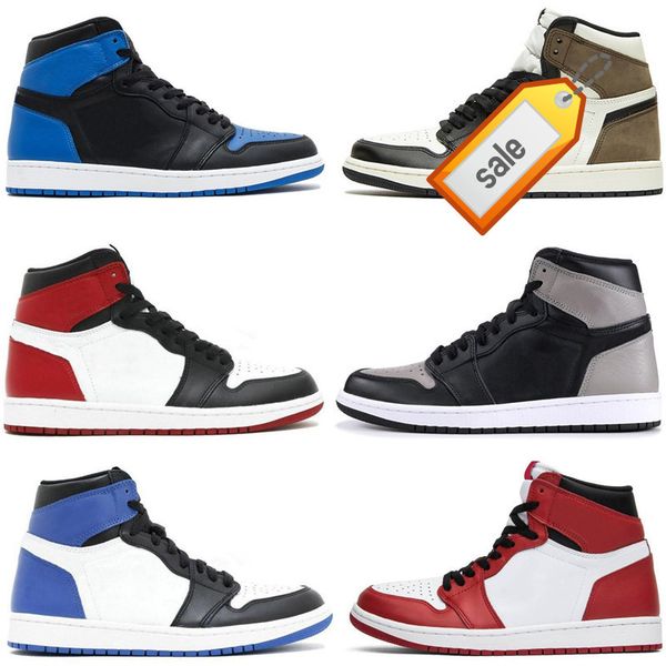

1s men basketball shoes 1 university blue high og hyper royal shadow chicago dark mocha mens sports women sneakers trainer size 36 -46