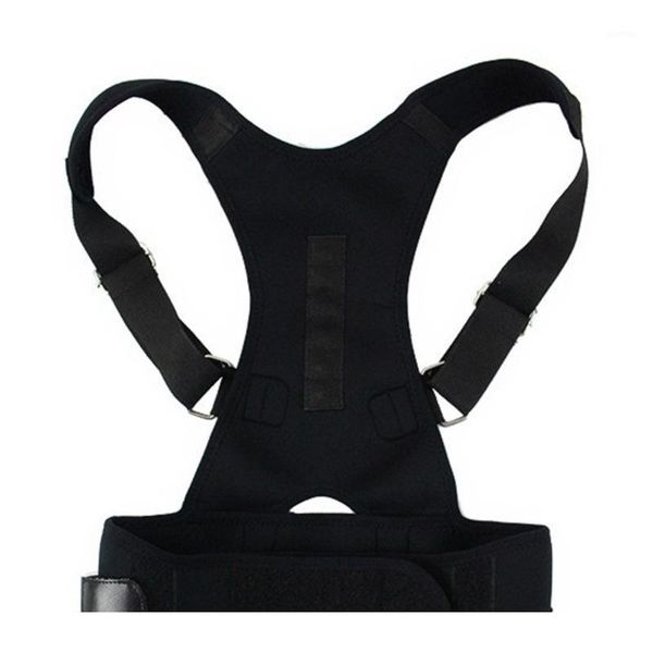 

back support posture correction brace belt adjustable kyphosis strap corrector for men1, Black;blue