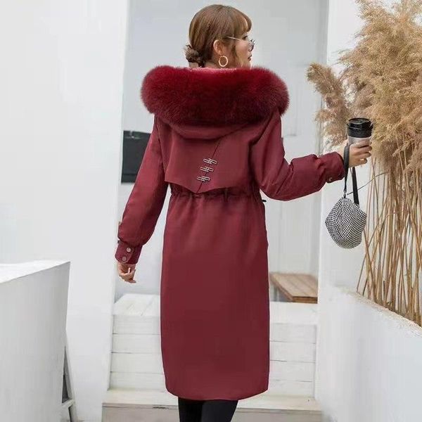 

women's fur & faux pike, collar, otter gut, Black