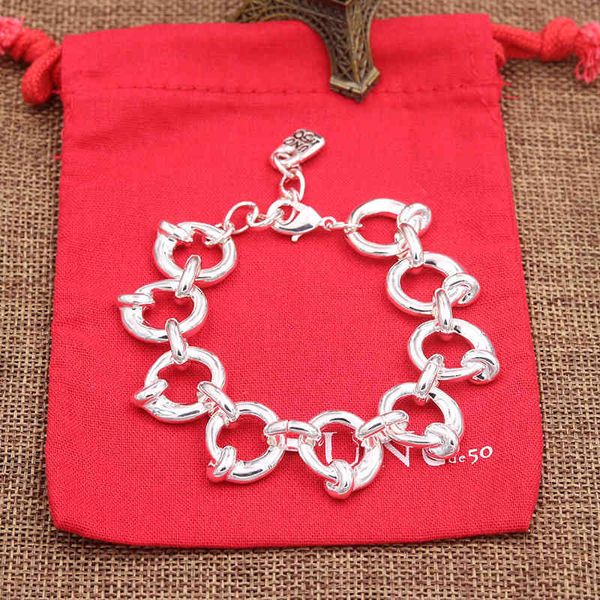 

bracelet jewelry unode50 nailed on the head silver plated ins men's and women's irregular, Black