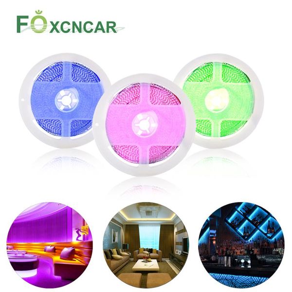 

5m flexible led strip 2025 smd tape rope light dc12v more brighter than 2835 5630 9 colors for party home bedroom decor lamp
