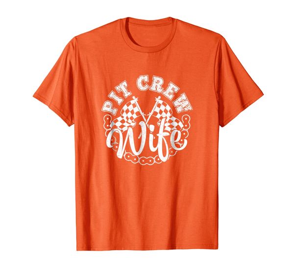 

pit crew wife: race team member or party host t-shirt, White;black