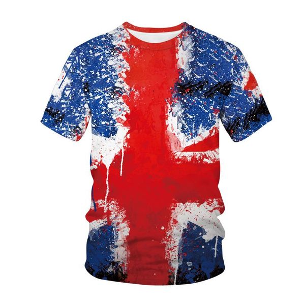 

men's t-shirts summer t-shirt usa uk croatia flag 3d print t shirt men women fashion america pattern streetwear o-neck tees clothing, White;black