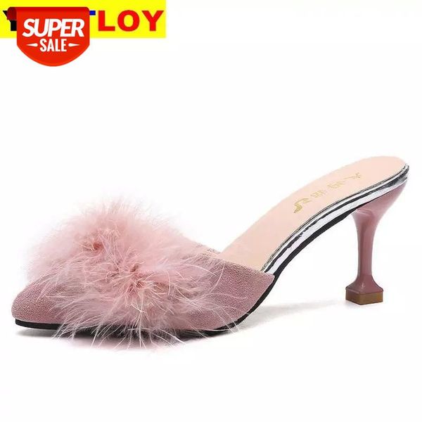

2020 summer women sandals wedding shoes bridal pointed toe woman slippers low heels dress shoe sandalias mujer high heel sandal #bo6c, Black