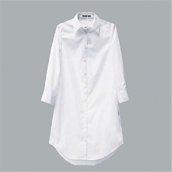 

women long shirt spring and autumn blouse loose style white shirts 5xl plus size women clothing for lady my newin 210302