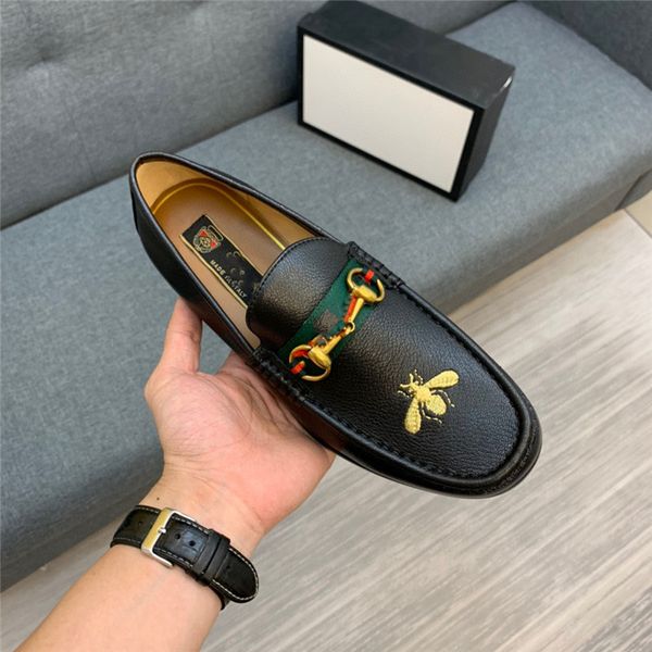 

2020 men luxury dress shoes loafers crocodile pattern black leather casual shoes for men luxury suit formal genuine leather dress shoes