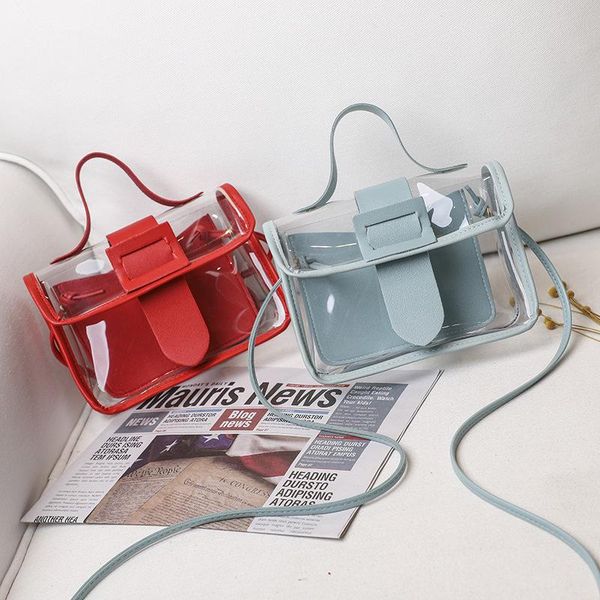 

evening bags transparent bag female chain shoulder messenger jelly small square purses handbags women designer clutch