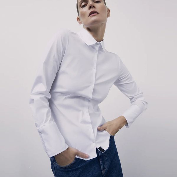 

new 2021 spring autumn women shirts white plain office lady turn down collar blouses female style blusas 1sek