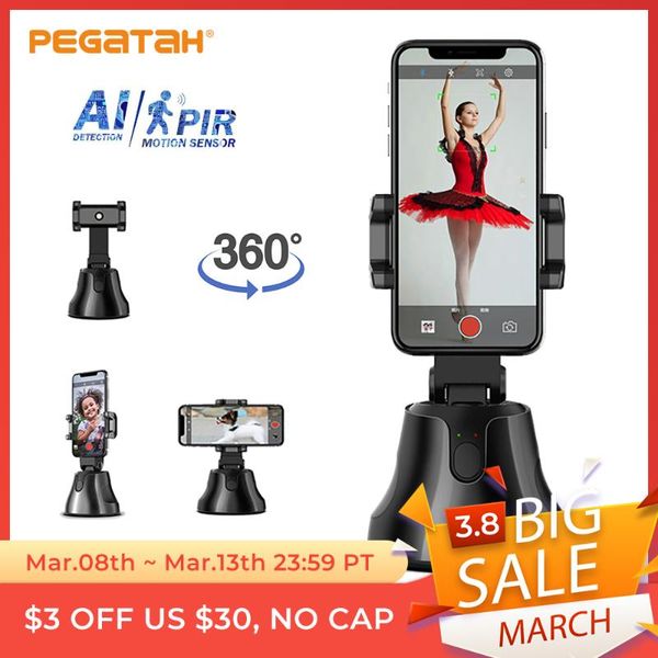 

selfie monopods tripod face object tracking pzt stick holder for phone 360 shooting with smartphone camera