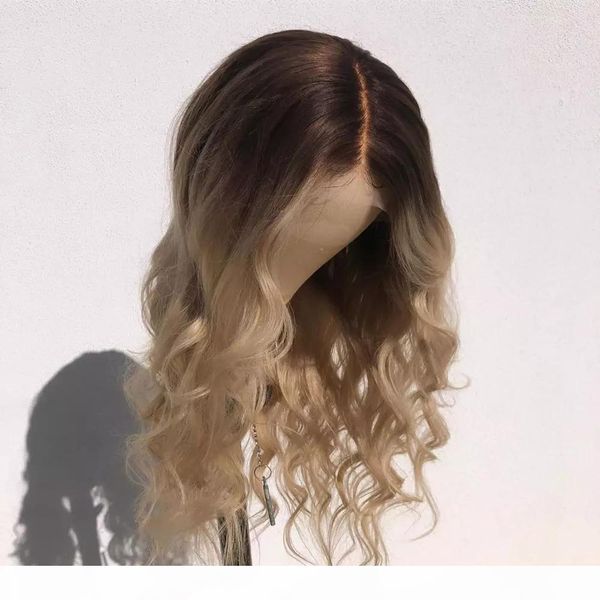 

honey lace front wig human hair wig omber colored human hair wave wigs lace remy wig 180% for women, Black;brown