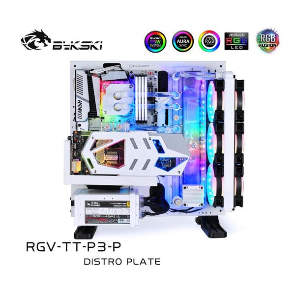 

fans & coolings bykski rgv--p3, waterway boards for core p3 case, rbw, intel cpu water block single gpu building