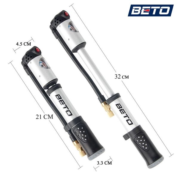 

beto bicycle mountain bike portable with barometer hand-held 036 pump12