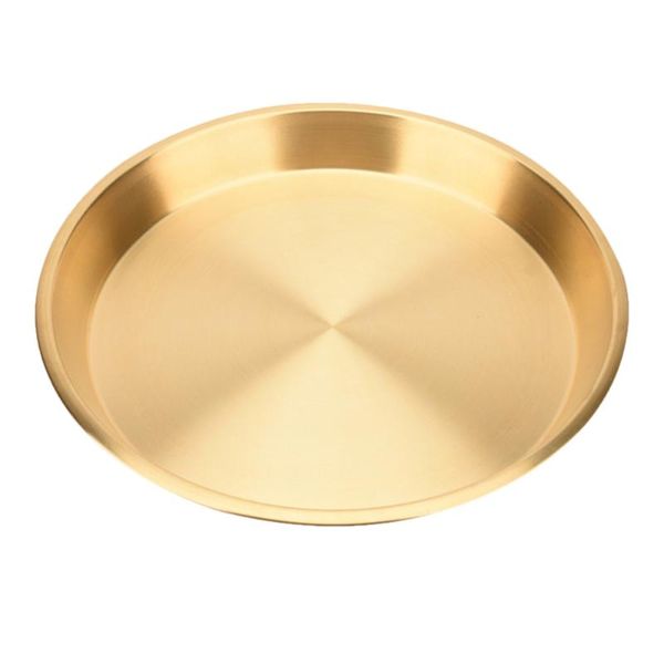 

kitchen storage & organization 1pc copper fruit food tray serving deskdecor (golden)