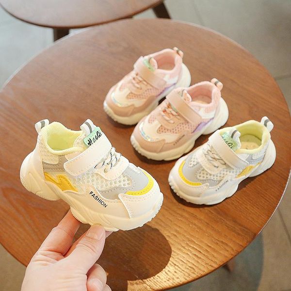 

first walkers baby shoes breathable mesh casual toddlers soft comfortable flat bed boys and girls sneakers