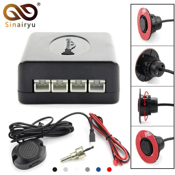 

car rear view cameras& parking sensors adjustable sensor parktronics with 4pcs 13mm reverse backup radar sound buzzer alarm