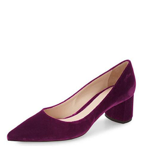 

original intention elegant women pumps beautiful pointed toe square heels pumps gorgeous 7 colors shoes woman plus us size 4-15, Black
