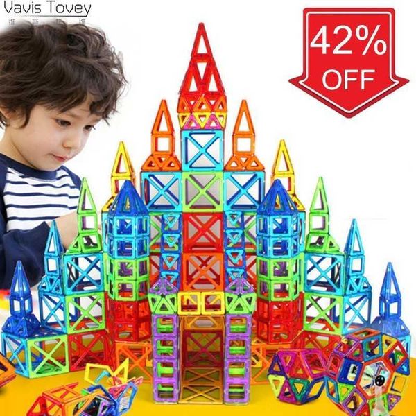 Vavis Toally Blocks Brinquedos Educacionais Crianças Presente Mini Magnetic Designer Conjunto de Construção Modelo Toy Q0723