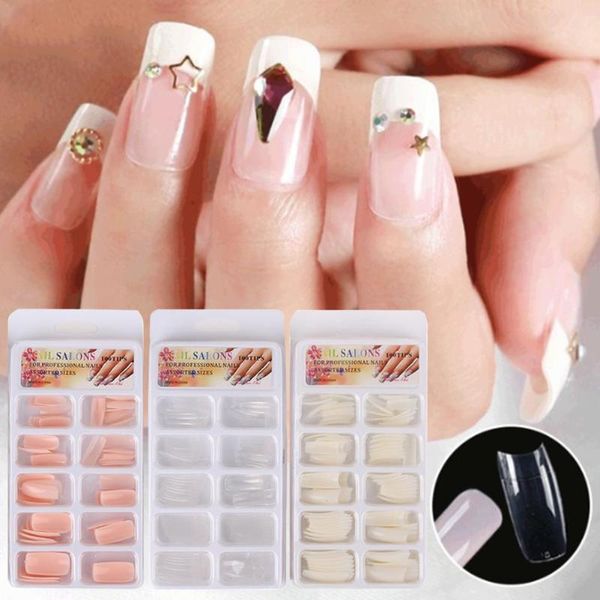 

nail art kits fake natural full cover lady manicure