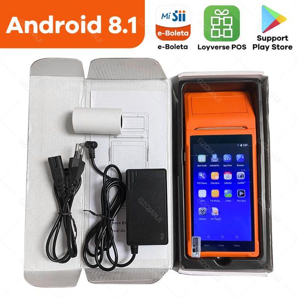 

printers android 8.1 mini pda terminal wifi simcard for retail business loyverse app with 58mm thermal printer bt wireless
